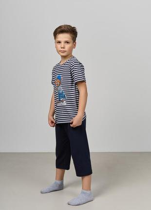 Детская пижама на мальчика шорты с футболкой размеры 8-9, 10-11, 12-13, 14-15