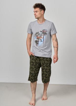 Чоловіча піжама з шортами 93361 розміри m, l, xl, 2xl