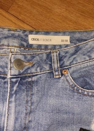 Очень крутые рваные джинсы asos denim! размер 322 фото