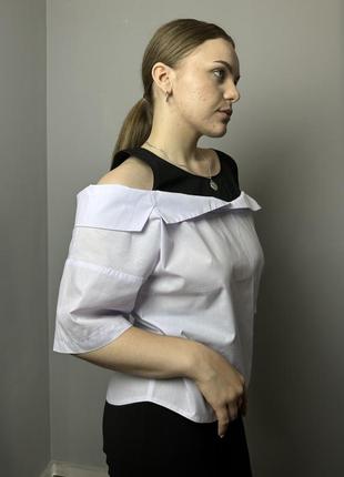Блуза элегантная женская белая modna kazka mkad3249-12 фото