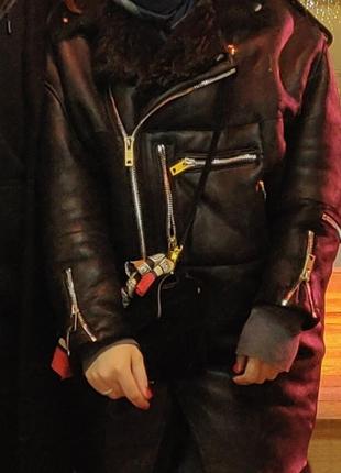 Женская кожаная дубленка