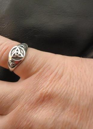 100% серебряное кольцо унисекс кельтский узел 20 размер3 фото