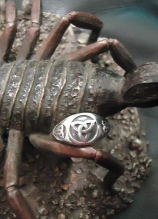 100% серебряное кольцо унисекс кельтский узел 17 размер2 фото