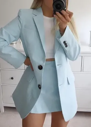Блейзер zara  straight fit оверсайз