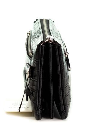Чоловічий шкіряний клатч барсетка karya 0746-53 чорний3 фото