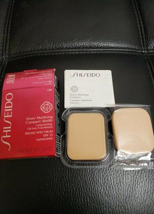 Прозрачная матирующая компактная пудра shiseido