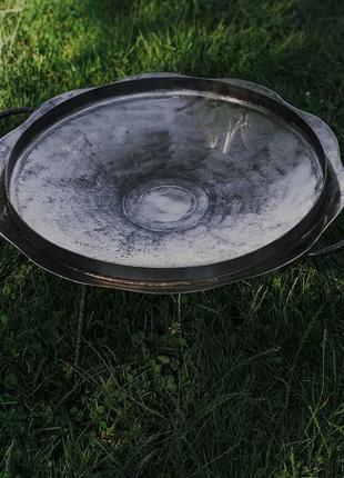 Сковорідка "ромашка" з бортиком 50 см + кришка2 фото