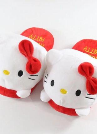 Тапки кігурумі  hello kitti  для дітей і дорослих ,плюшеві тапки hello kitti