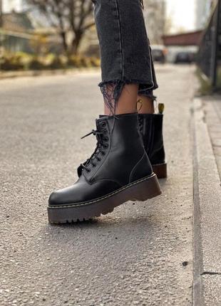 Зимние ботинки на платформе dr martens jadon с мехом/осень/зима/весна😍5 фото