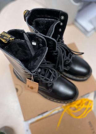 Dr.martens jadon женские ботинки на платформе с овчиной/осень/зима/весна😍8 фото