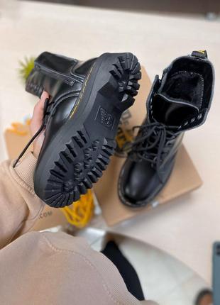 Dr.martens jadon женские ботинки на платформе с овчиной/осень/зима/весна😍10 фото