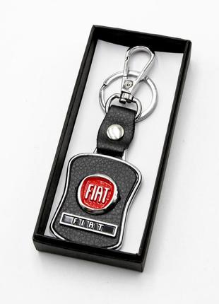 Качественный брелок для автомобильных ключей fiat, черный брелок с логотипом фиат