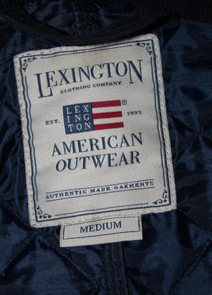 Синяя стеганая куртка м 38 размер lexington дорогого бренда люкс8 фото