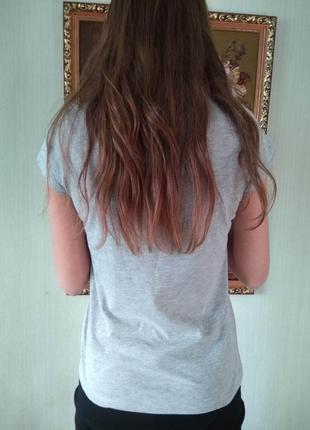 Стильная серая футболка marks & spencer на девочку 12-13 лет в пайетку нарядная блуза5 фото