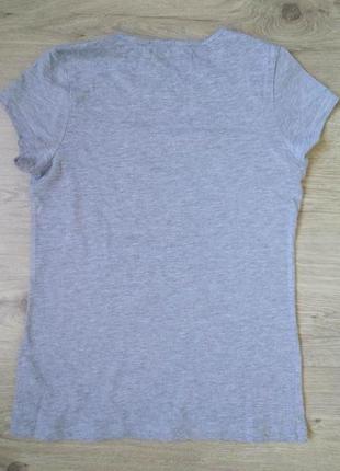 Стильная серая футболка marks & spencer на девочку 12-13 лет в пайетку нарядная блуза3 фото
