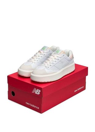 Женские кроссовки new balance ct302 white pink leather