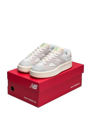 Женские кроссовки new balance ct302 white light grey suede