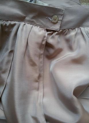Роскошная шелковая юбка миди с карманами karl lagerfeld5 фото
