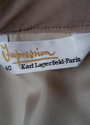 Роскошная шелковая юбка миди с карманами karl lagerfeld7 фото
