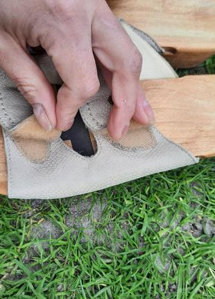 Шлепки шлёпанцы тапки тапочки сабо на деревянной подошве на липучках woody melanie...