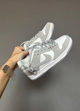 Женские кроссовки nike sb dunk low «&nbsp;light grey suede&nbsp;»#найк5 фото