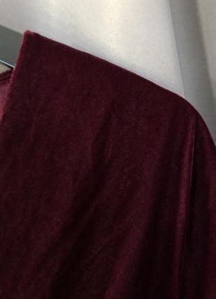 Бархатное платье миди с рукавами "летучая мышь" и запахом asos design5 фото