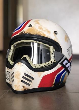 Мото шлем premier traphy mx btr 8 bm motocross helmet