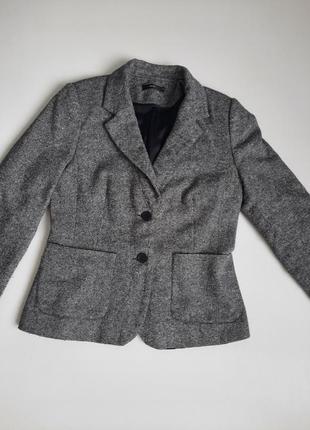 Стильный пиджак шерсть лен, размер l1 фото