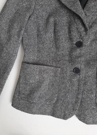Стильный пиджак шерсть лен, размер l4 фото