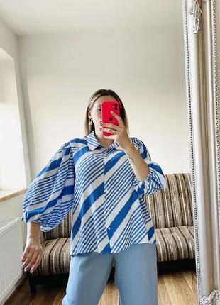 Блуза из вискозы батал, натуральная ткань одежда больших размеров3 фото