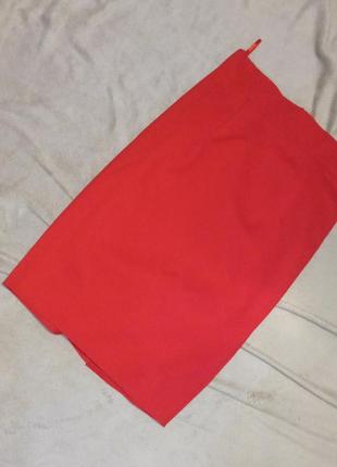 Красная юбка карандаш миди 42 (eu)1 фото