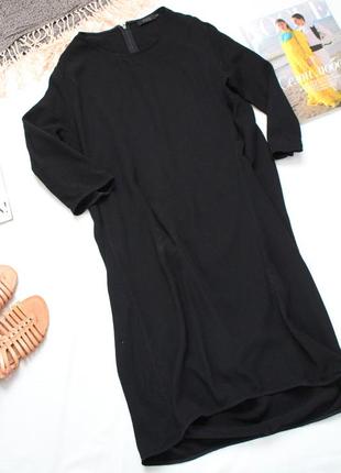 Черное платье футболка cos 40 л размер короткое черное  платье2 фото