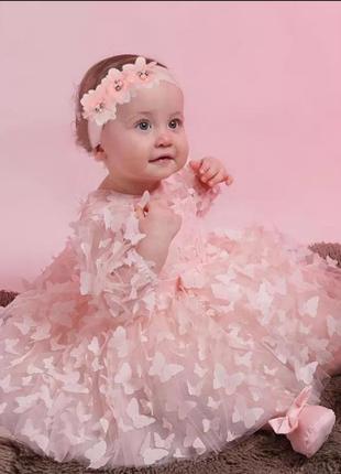 Красивое пышное нарядное платье на 1 годик
