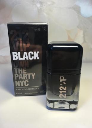 Carolina herrera 212 vip black парфуми для чоловіків 50мл
