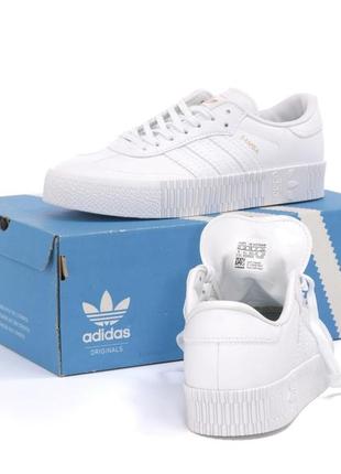 Женские кроссовки adidas samba white 39-40-415 фото