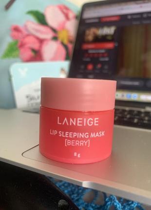 Корейський бальзам маска для губ від laneige 8g набір.1 фото