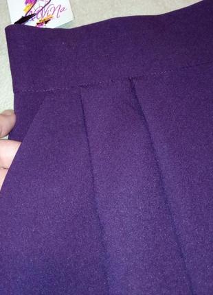 Фиолетовая юбка миди с карманами m l2 фото