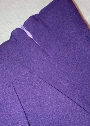 Фиолетовая юбка миди с карманами m l3 фото