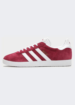 Мужские сникерсы adidas gazelle core burgundy.1 фото