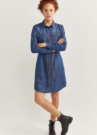 Классное джинсовое платье рубашка