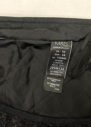 Юбка стильная, мини m&s, утепленная 6