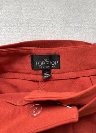 Теракотові штани з поясом topshop xs xxs3 фото