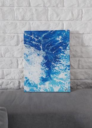 Картина "море" выполнена акриловыми красками холлст 30×402 фото