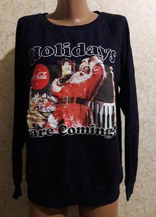 Т.синий свитшот coca-cola