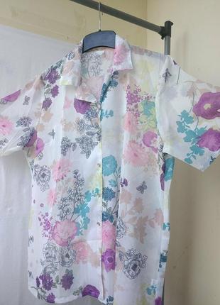 Элегантная рубашка шифоновая в цветах gabriella vicenza2 фото