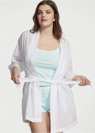 Піжама victoria secret 3-piece pj set cotton white1 фото