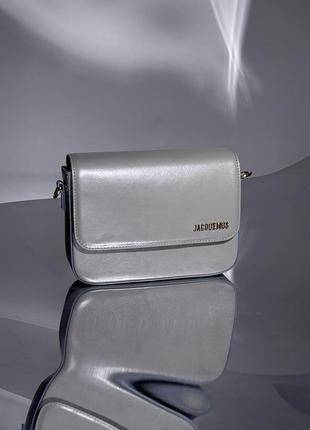 Крутая небольшая серая сумочка клатч jacquemus6 фото