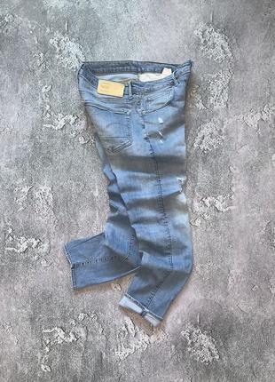G star raw 32/32 3301 slim джи стар рав рваные джинсы чиносы штаны джинсовые голубые diesel levi’s10 фото