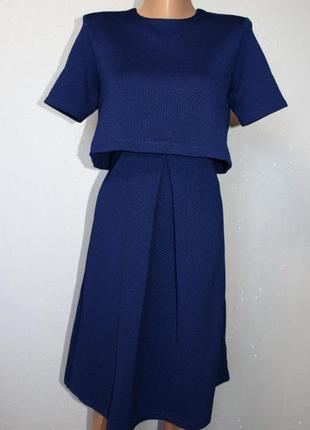 Платье темно синее asos, s/xs1 фото