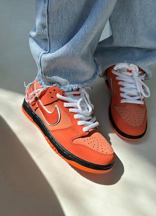 Демисезонное оранжевое кроссовки кеды nike sb dunk "orange lobster” оранжевые женские кроссовки nike sb dunk2 фото